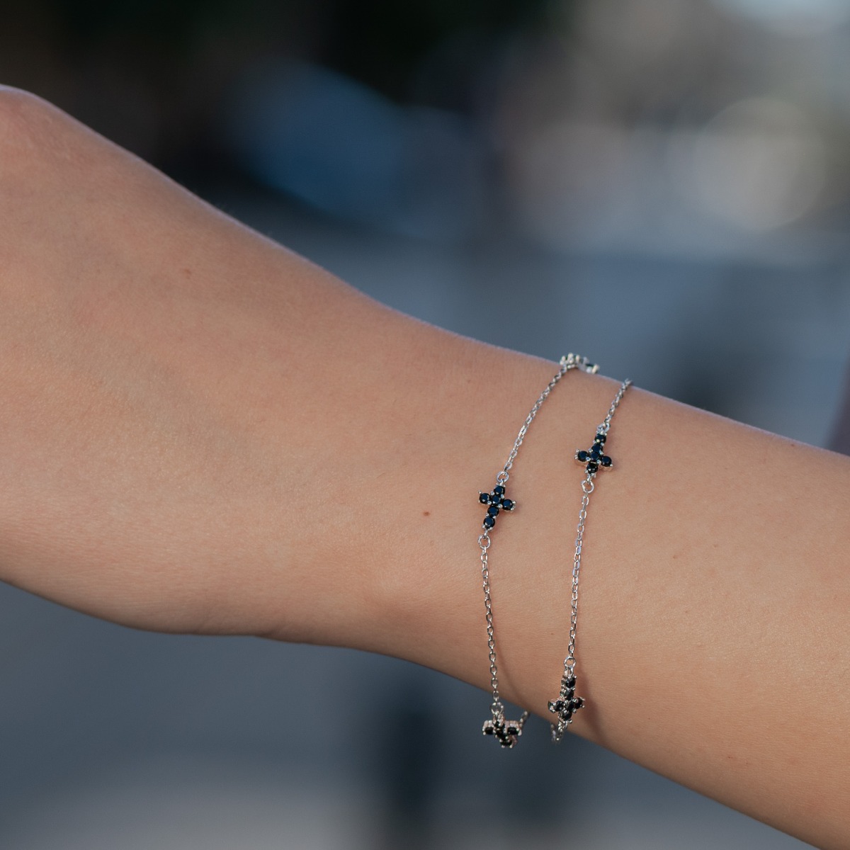 Silver Crosses Bracelet 