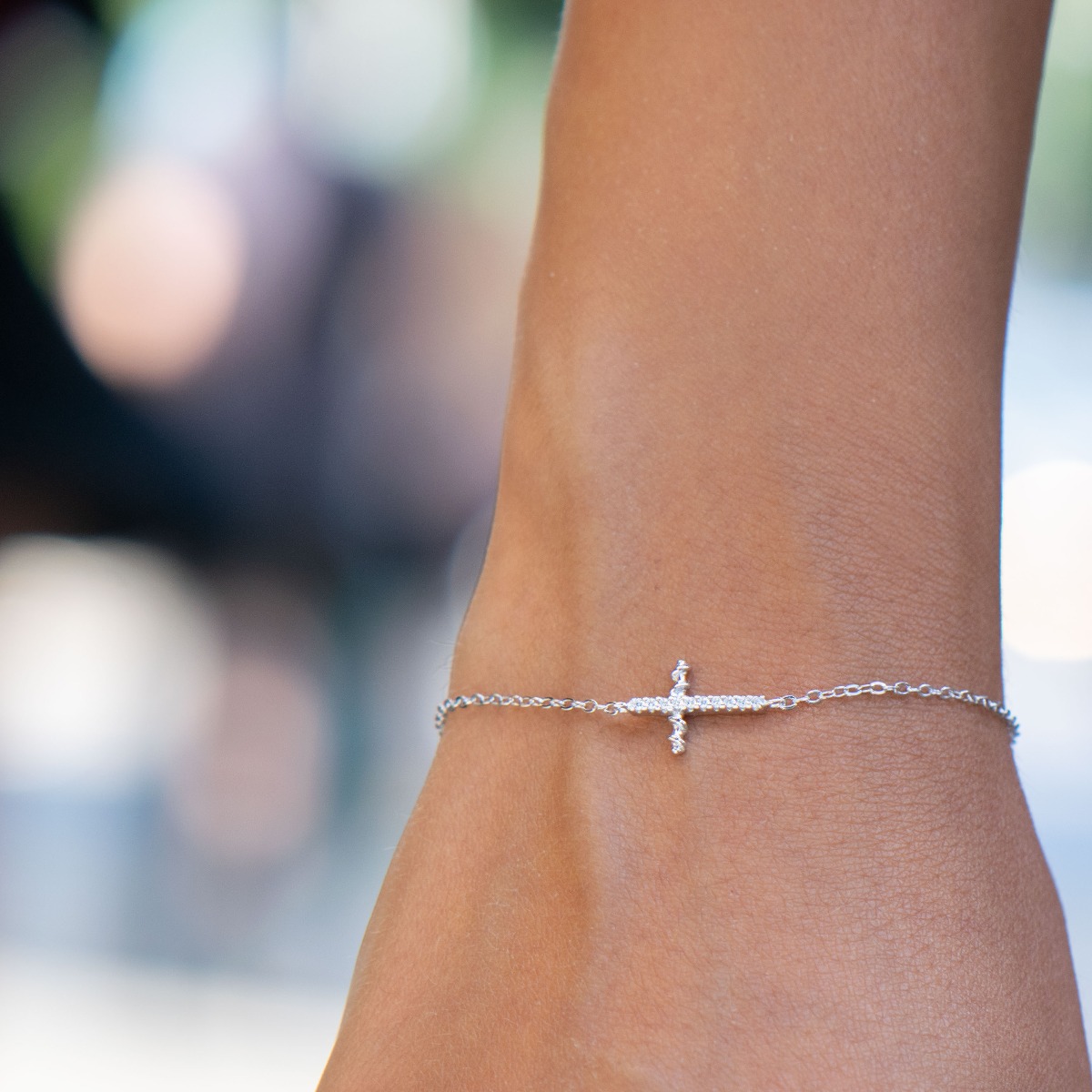 Silver Bracelet - Cross