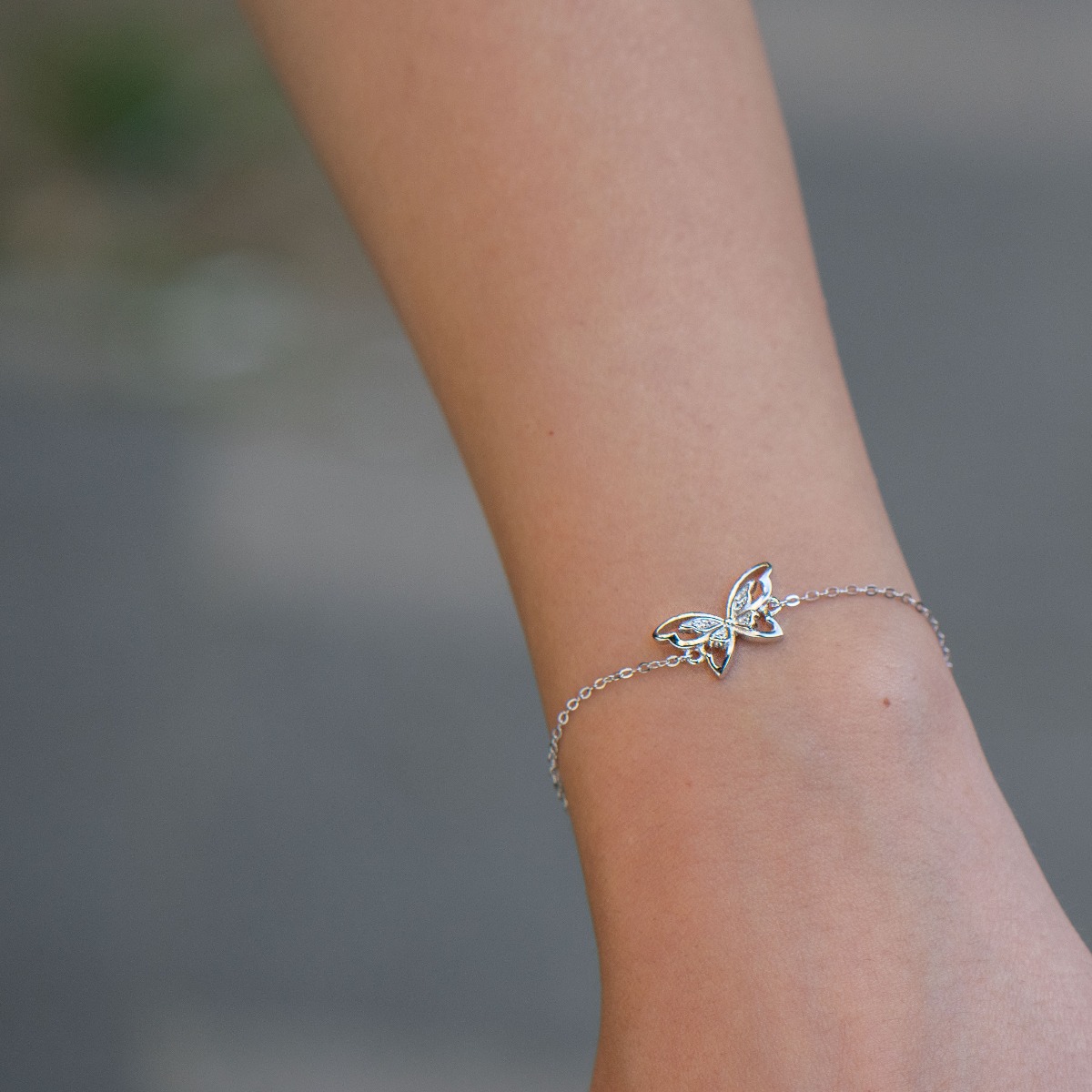 Silver Butterfly Bracelet