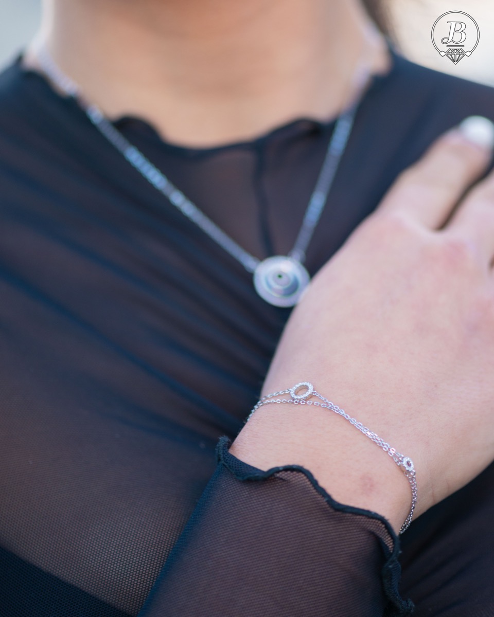 Silver Bracelet with Zirconia