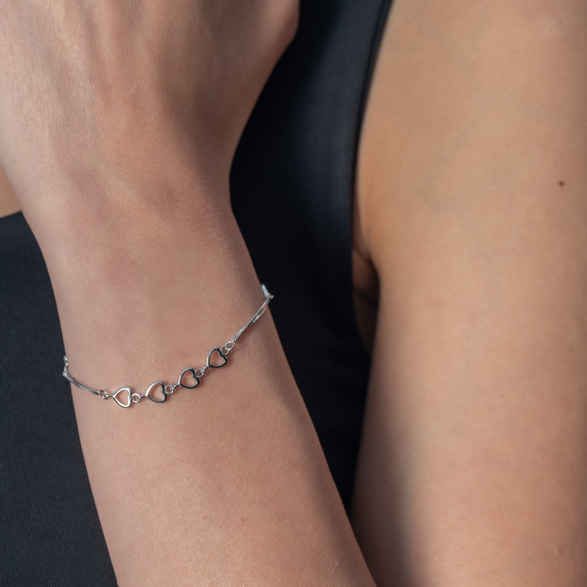 Silver Heart Bracelet