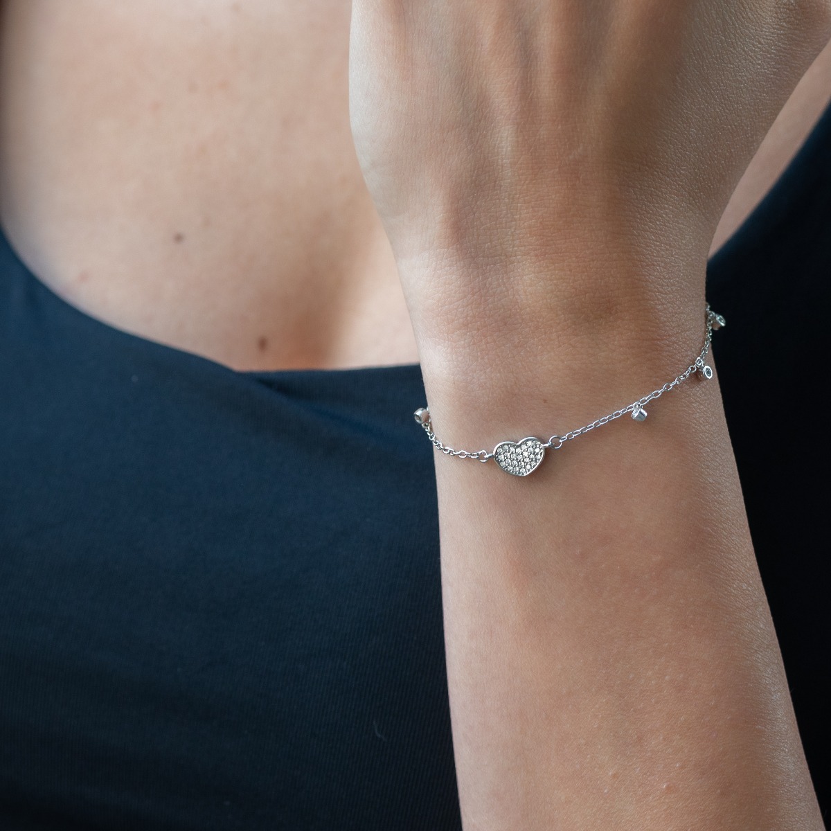 Silver Heart Bracelet