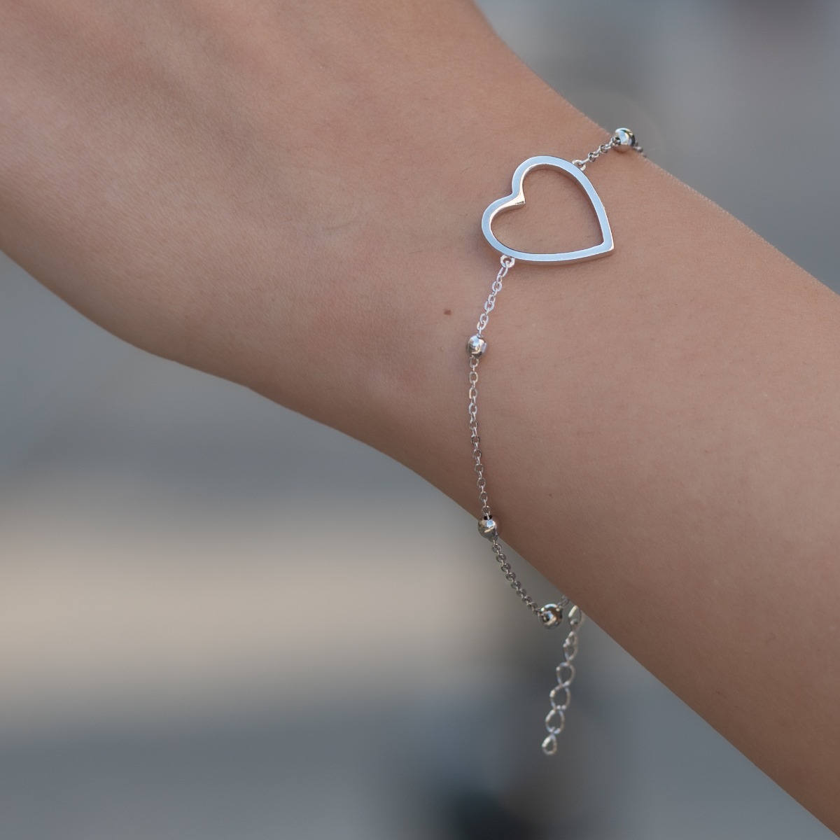 Silver Heart Bracelet 