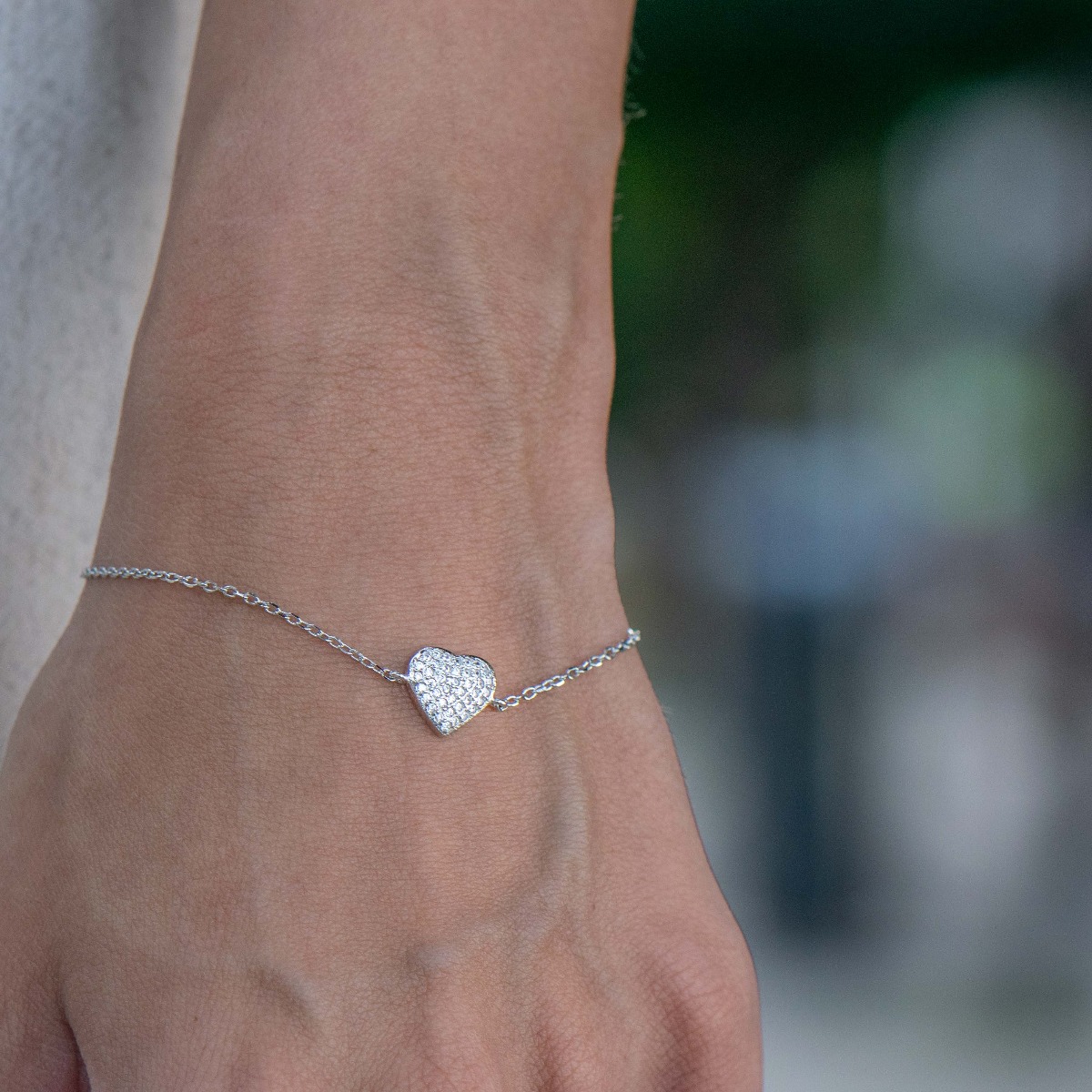 Silver Heart Bracelet