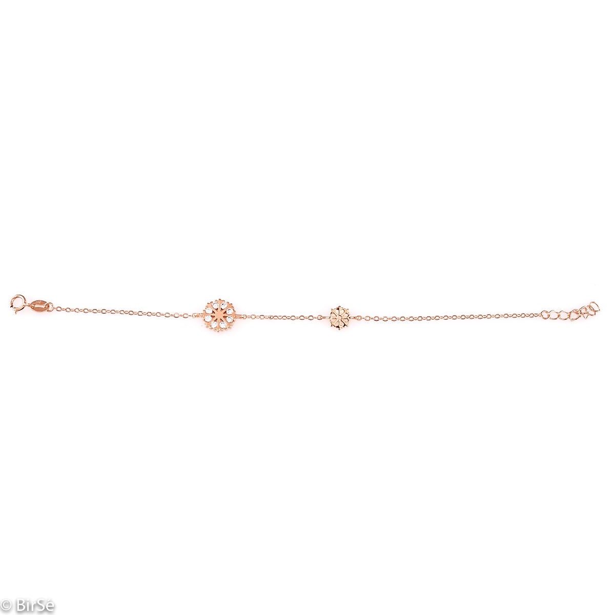 Rose Silver Bracelet - Snowflake