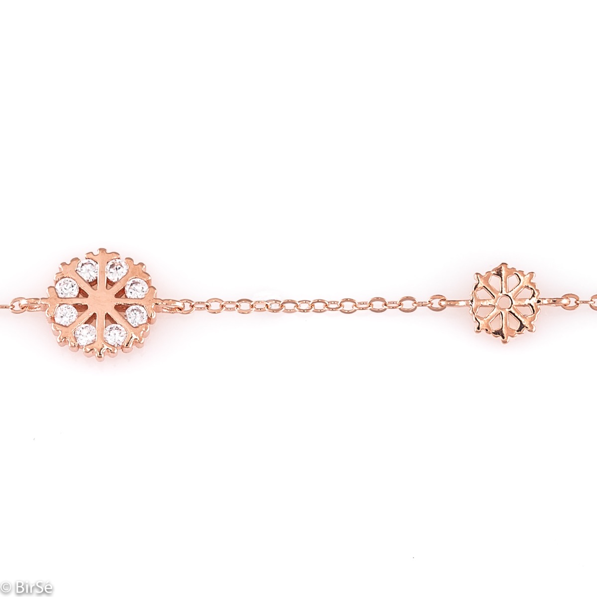 Rose Silver Bracelet - Snowflake