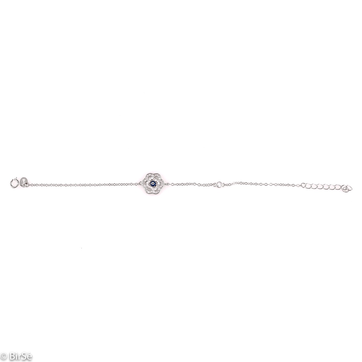 Silver Bracelet with Flower