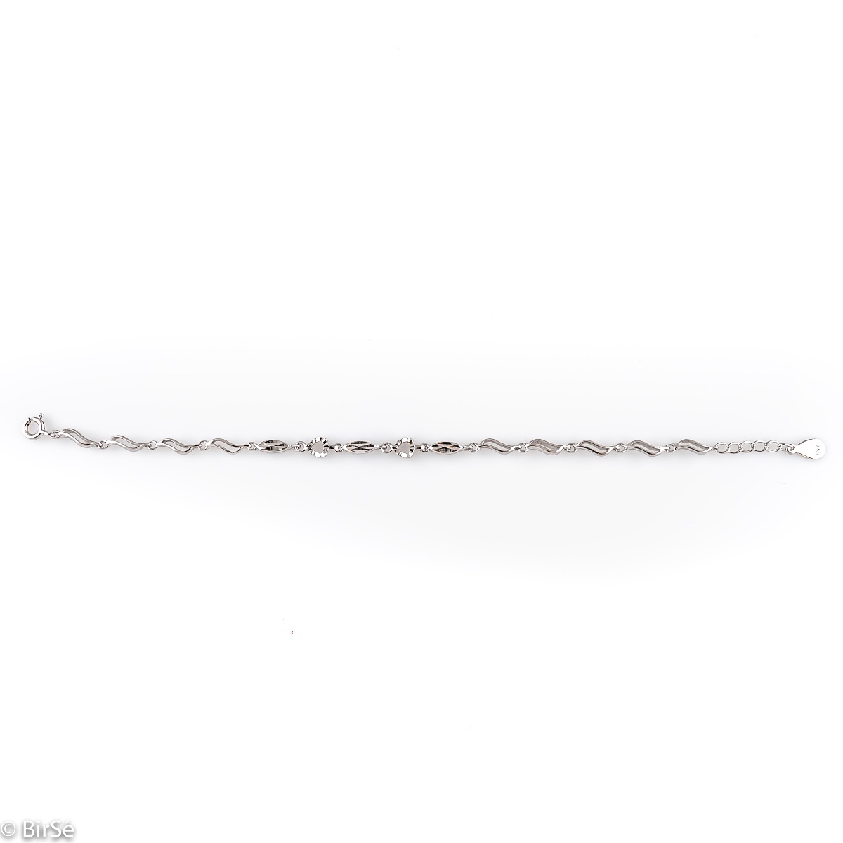 Silver Bracelet with Zirconia