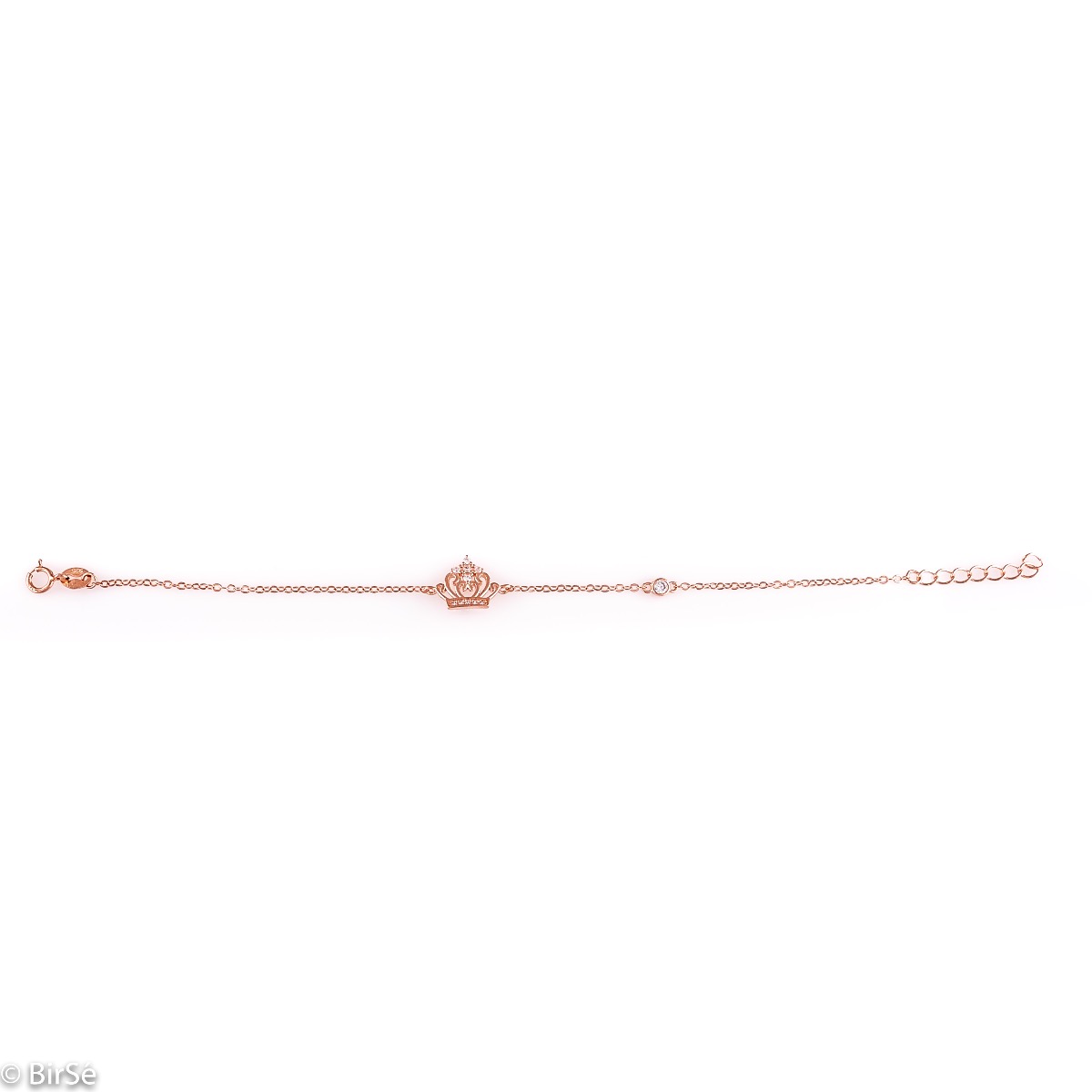 Rose Silver Crown Bracelet 