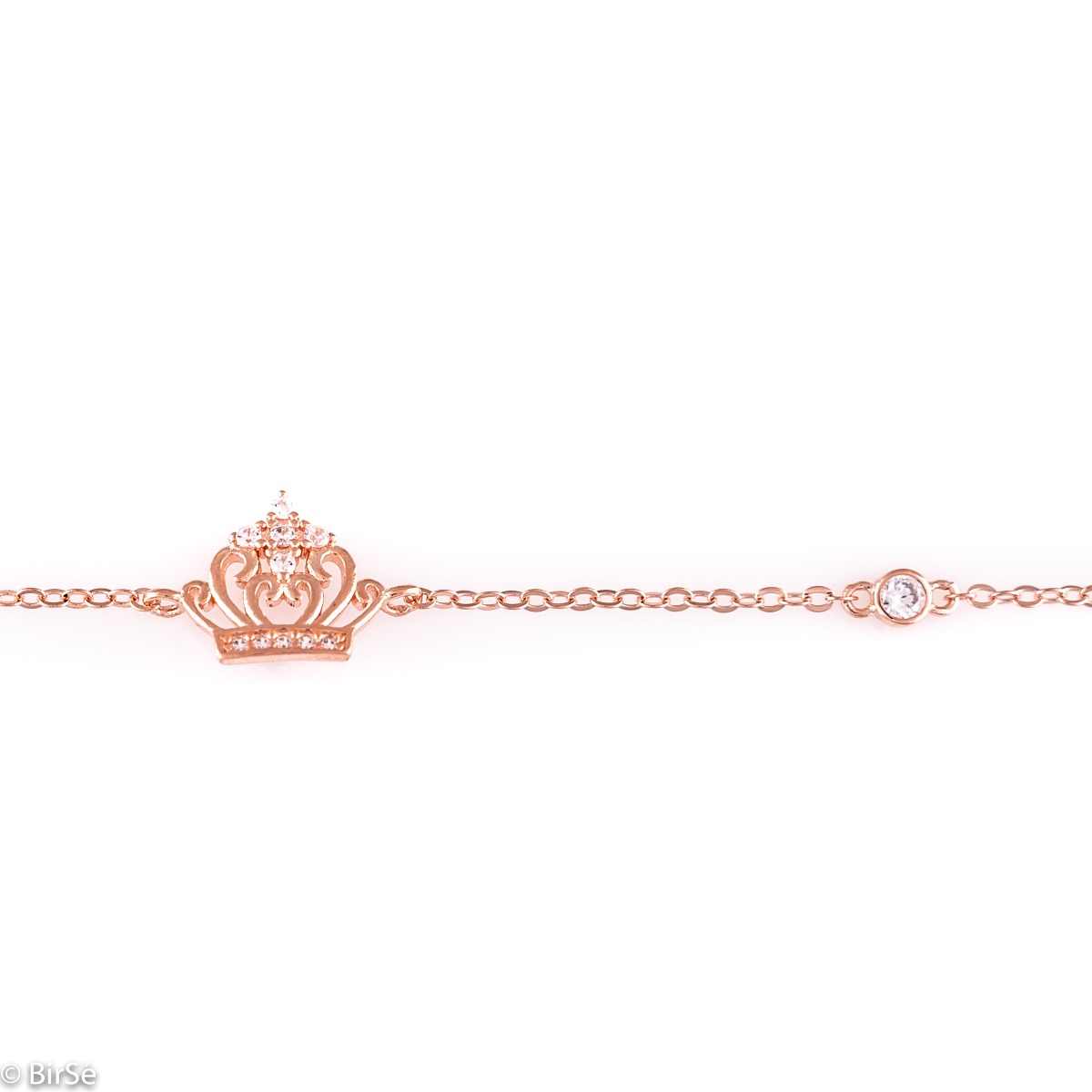 Rose Silver Crown Bracelet 