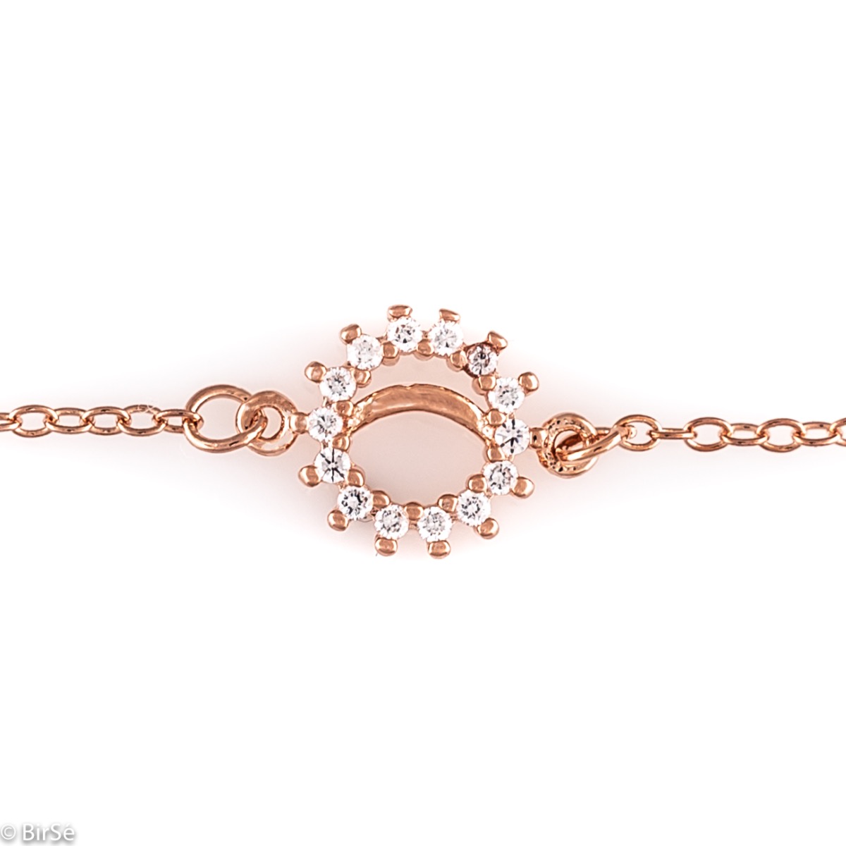 Rose Silver Bracelet with Zirconia