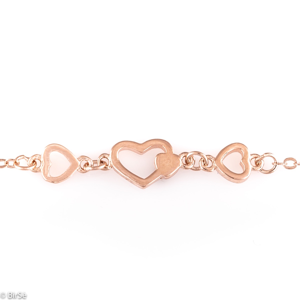 Rose Silver Heart Bracelet 