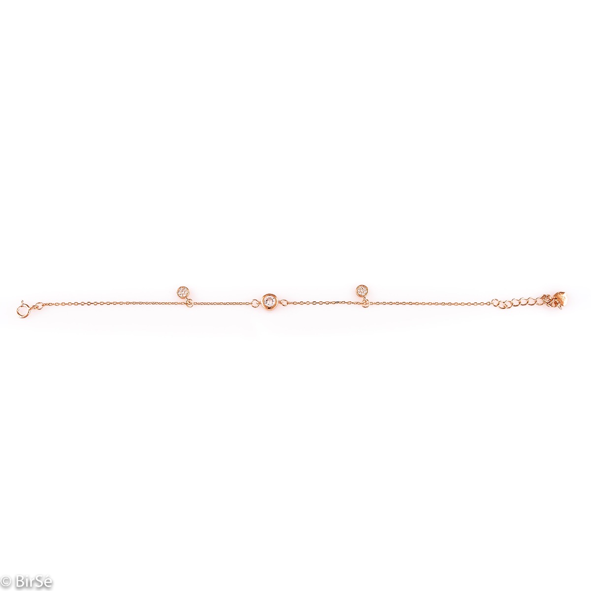 Rose Silver Bracelet with Zirconia