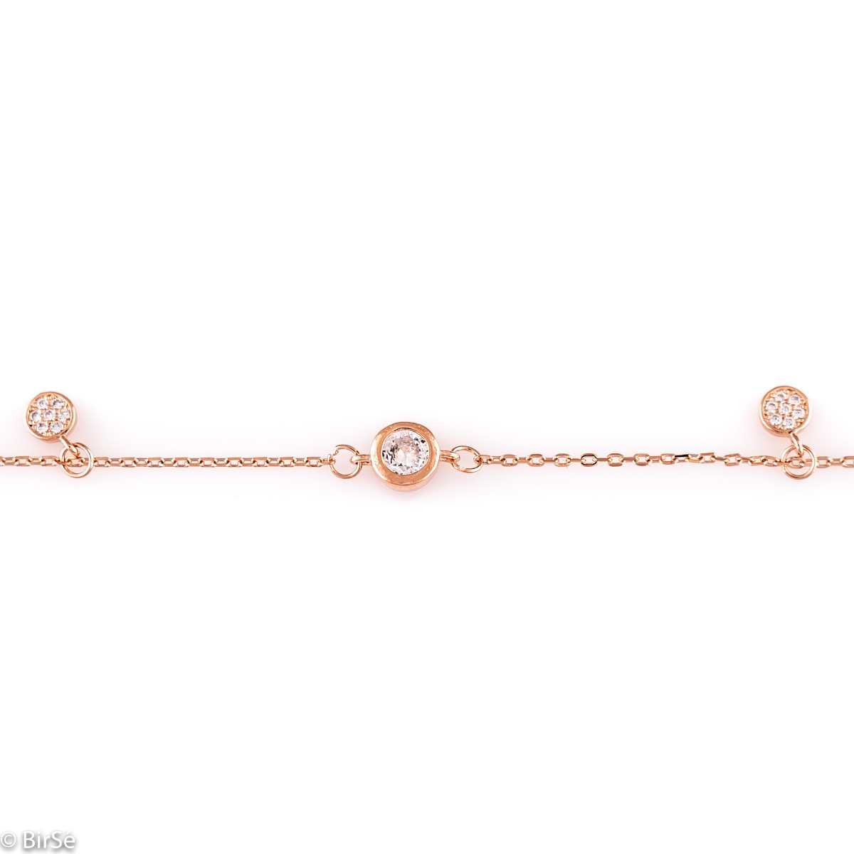 Rose Silver Bracelet with Zirconia