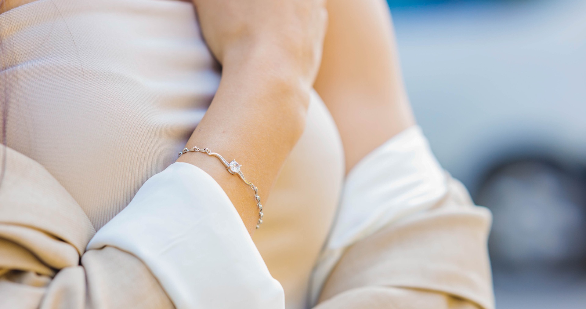 SIlver Bracelet with Zirconia