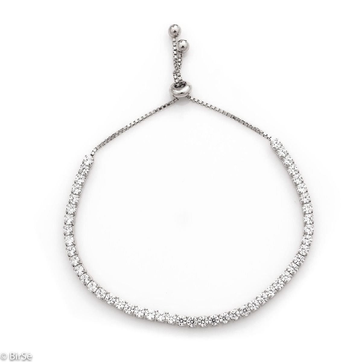 Silver Bracelet with Zirconia