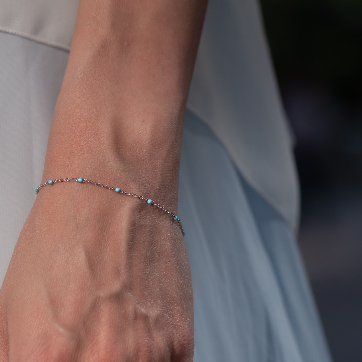 Silver Bracelet - Blue