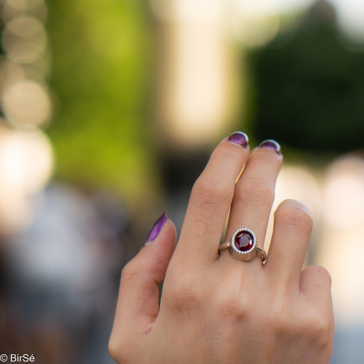 Silver ring - Natural ruby 3,15 ct