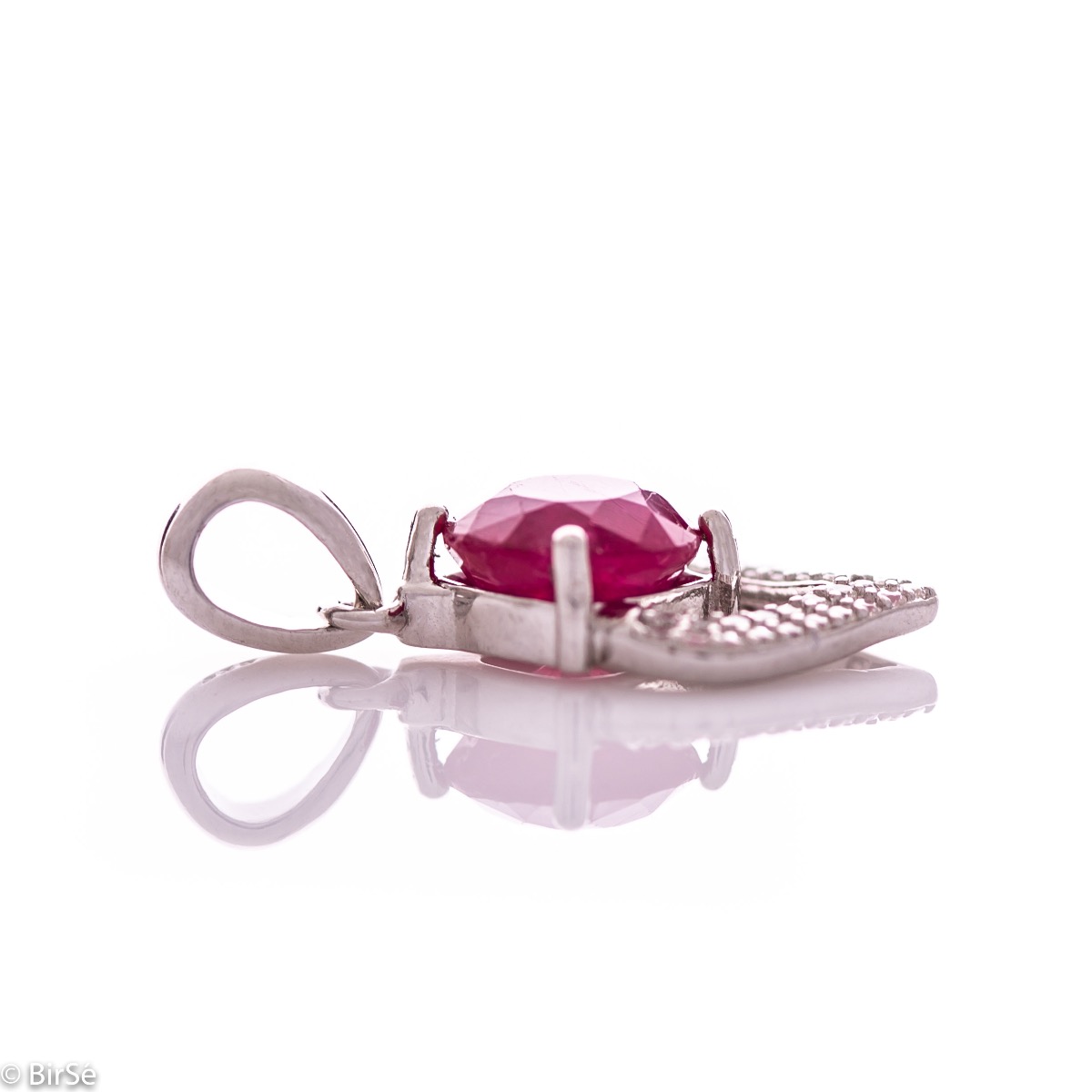 Silver pendant - Natural ruby 2,25 ct