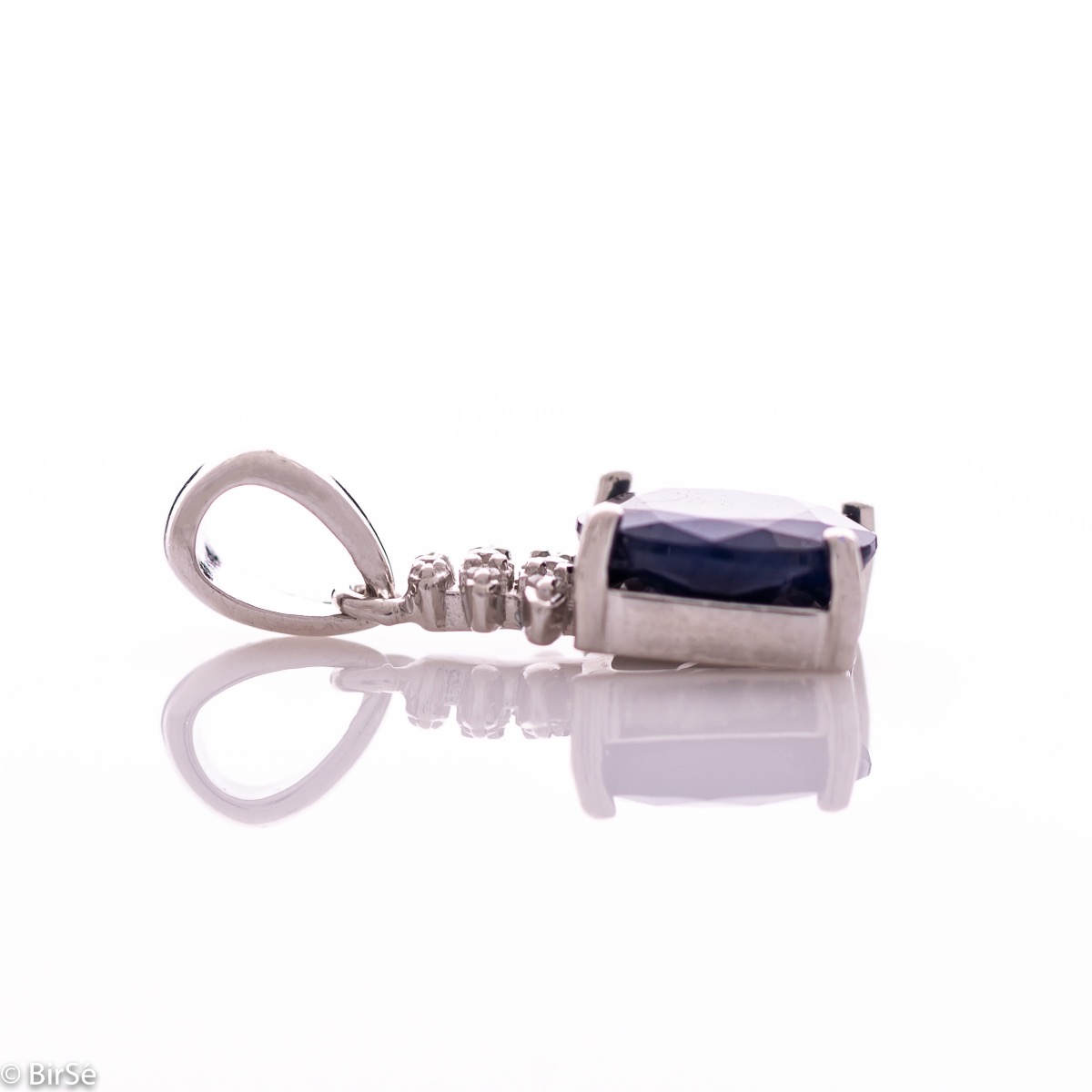 Silver pendant - Natural sapphire 2,20 ct