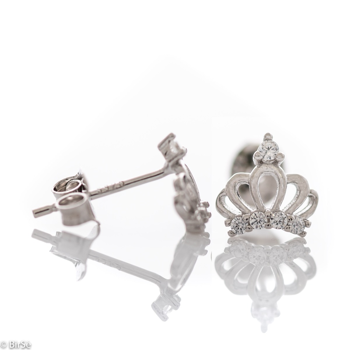 Silver earrings - Royal Crown