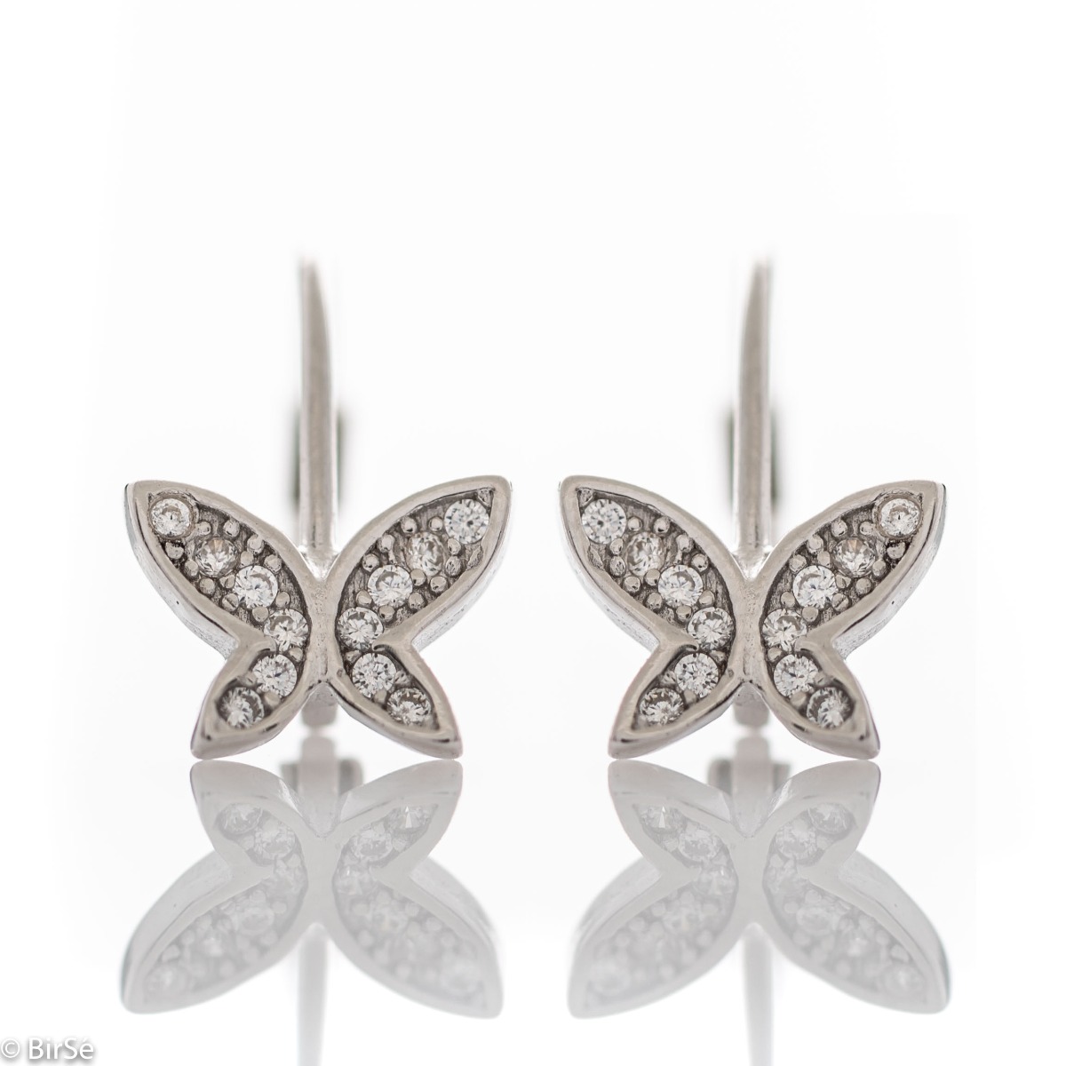 Silver earrings - Butterflies