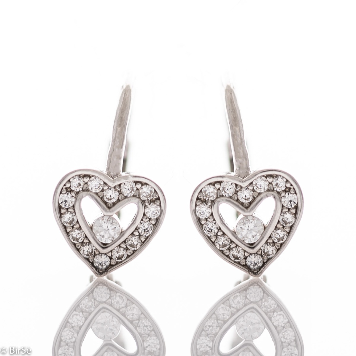 Silver earrings - Heart