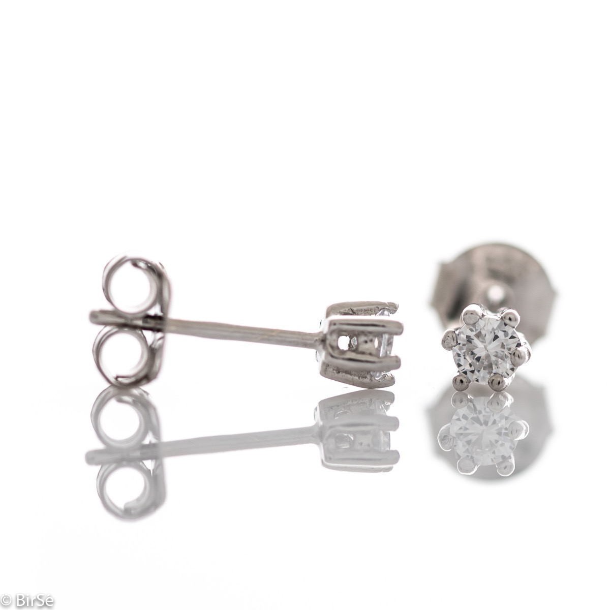 Silver earrings - Zircons