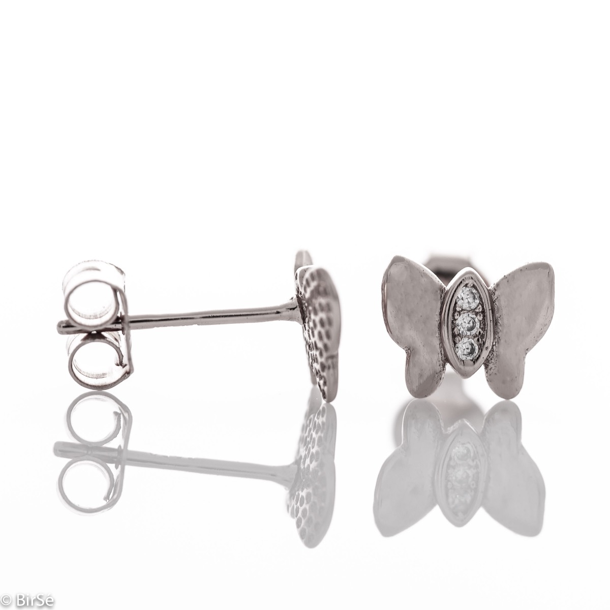 Silver earrings - Butterflies