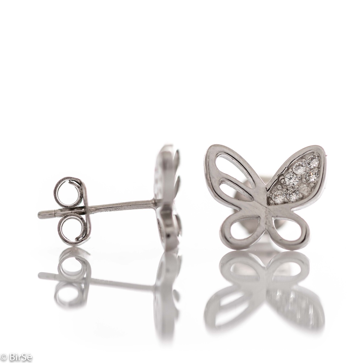 Silver earrings - Butterflies