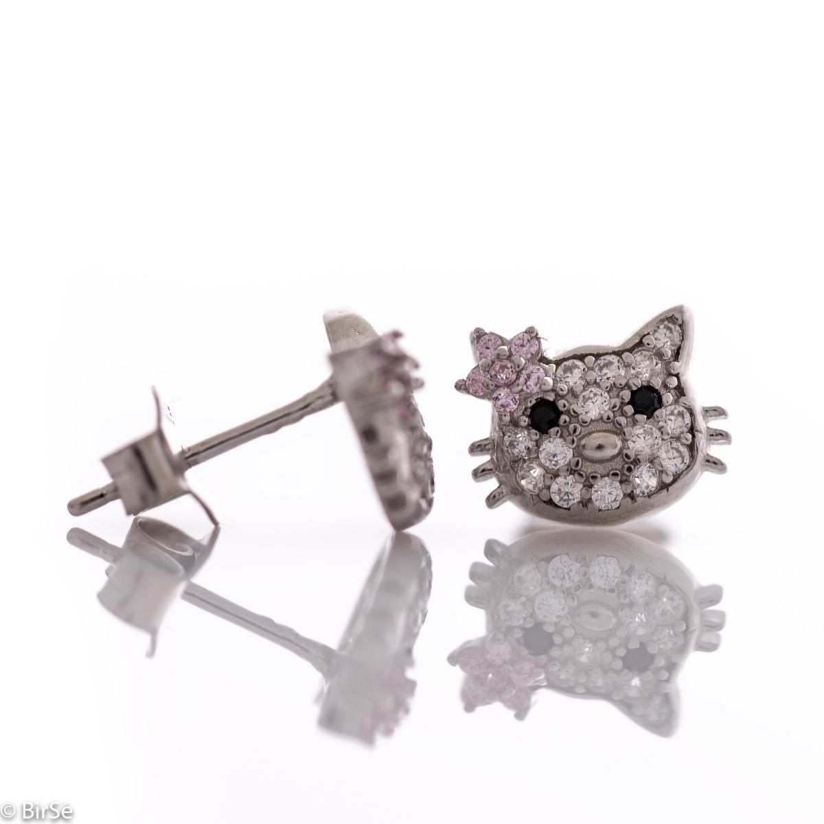 Silver earrings - Kitty