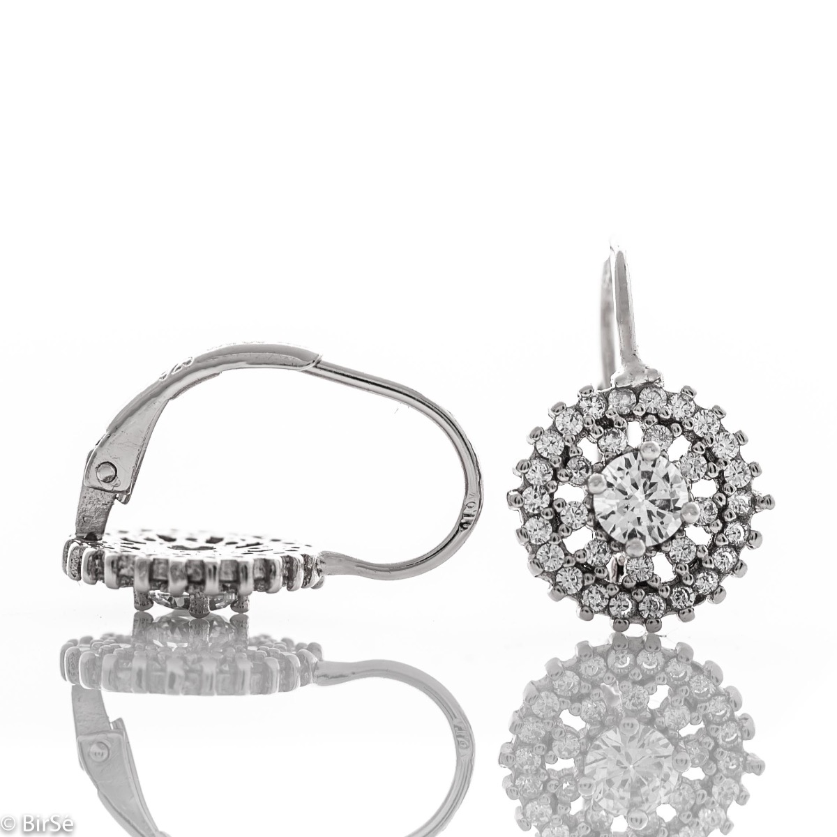 Silver earrings - Zirconi