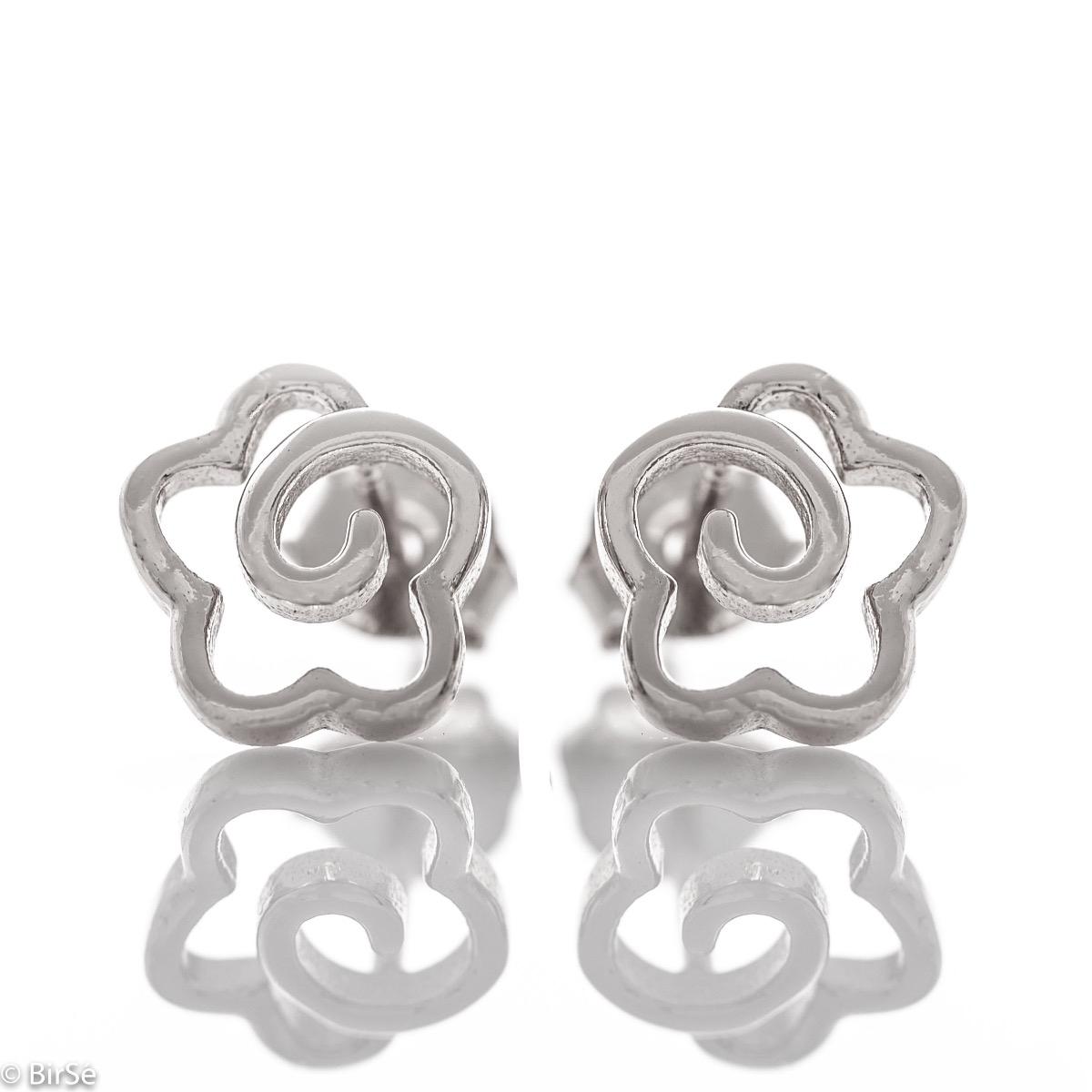 Silver earrings - Flowers