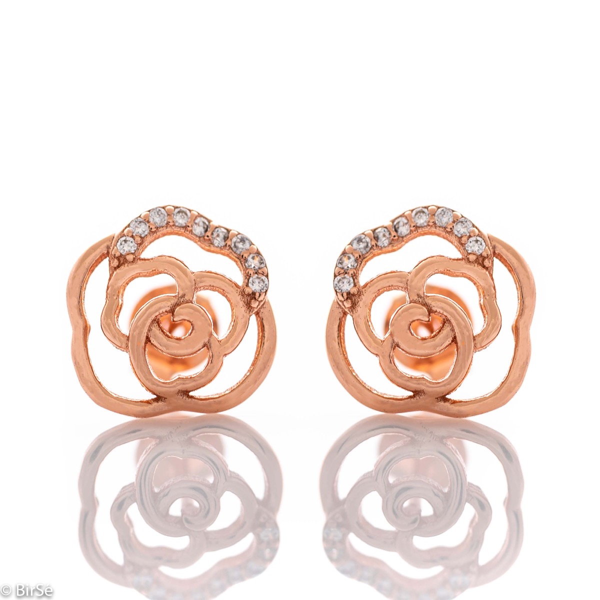 Silver earrings - Roses