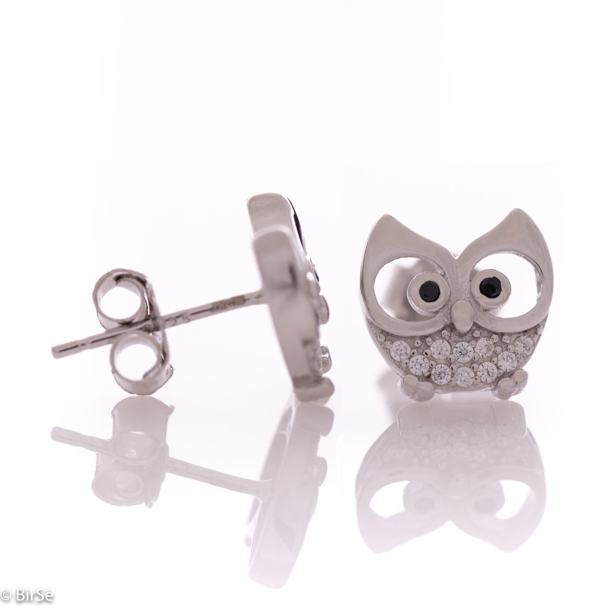 Silver earrings - Owls