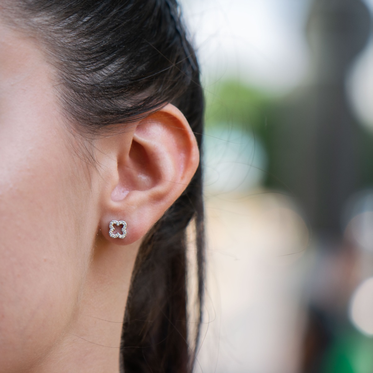 Silver earrings - Flowers