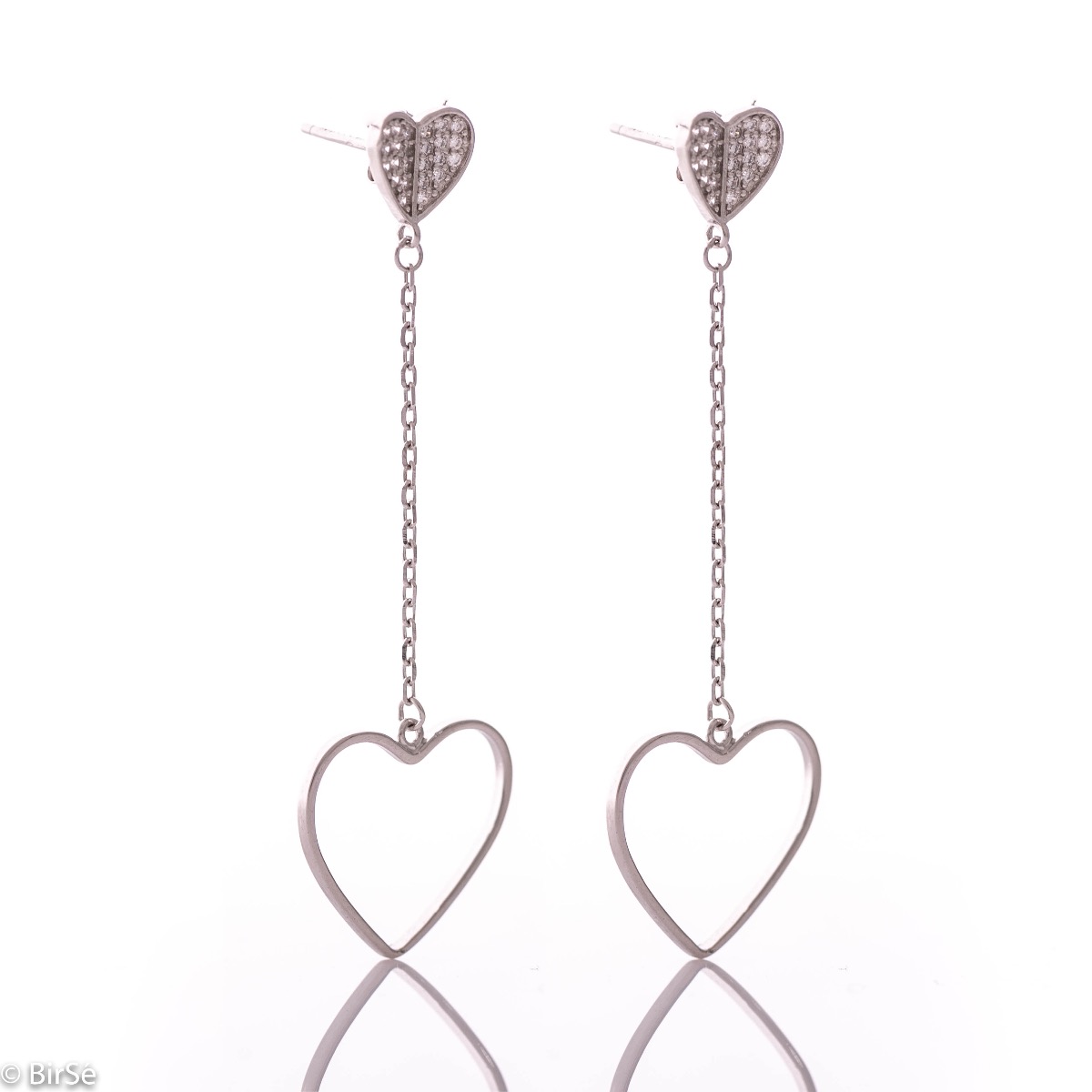 Silver Earrings - Hearts