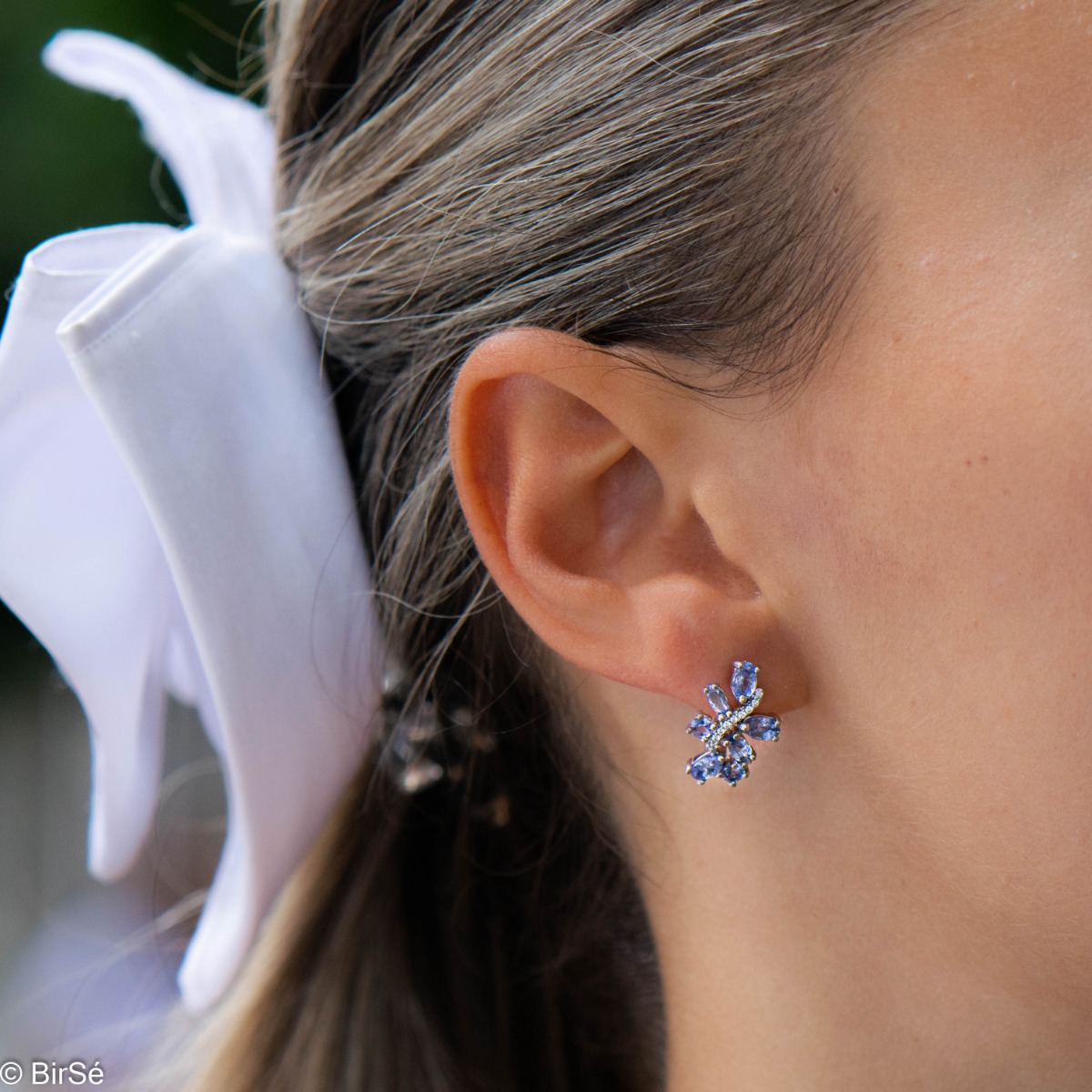 Silver earrings - Natural Tanzanite 2,78 ct.