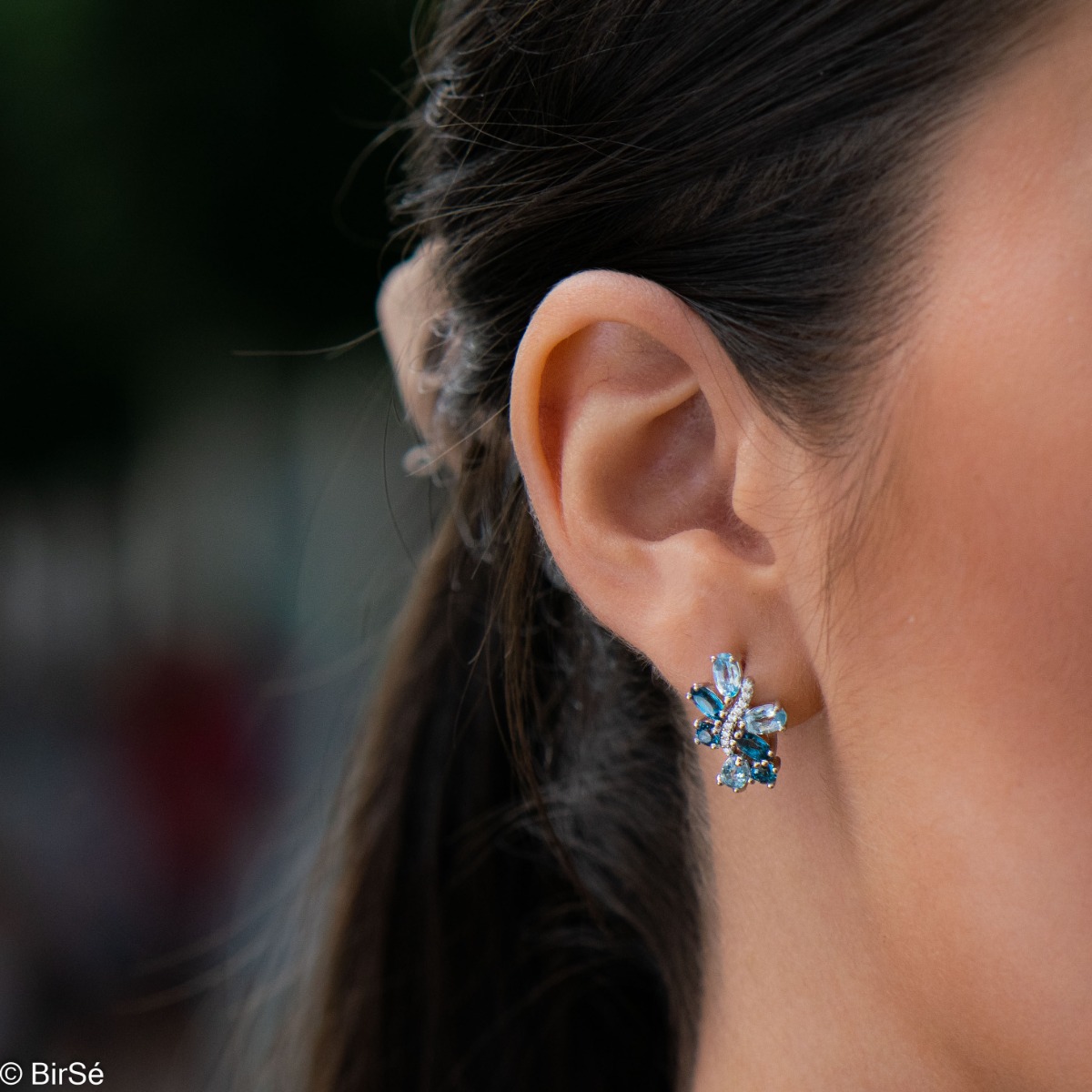 Silver earrings - Natural Topaz 2,80 ct.