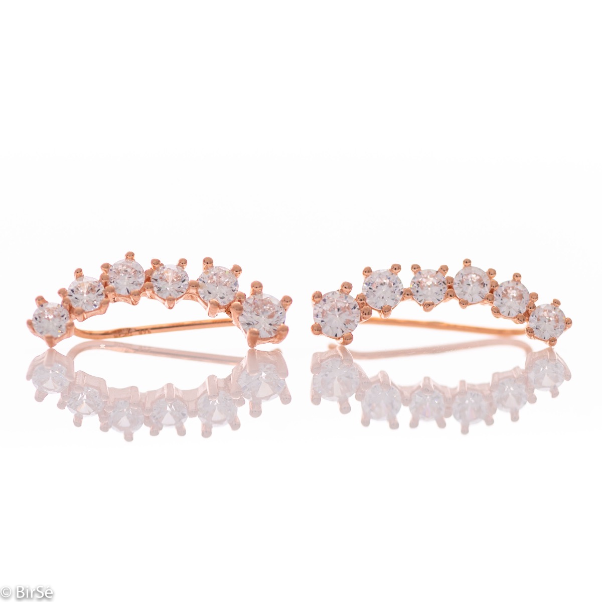 Rose Silver Earcuffs with Elegant Design