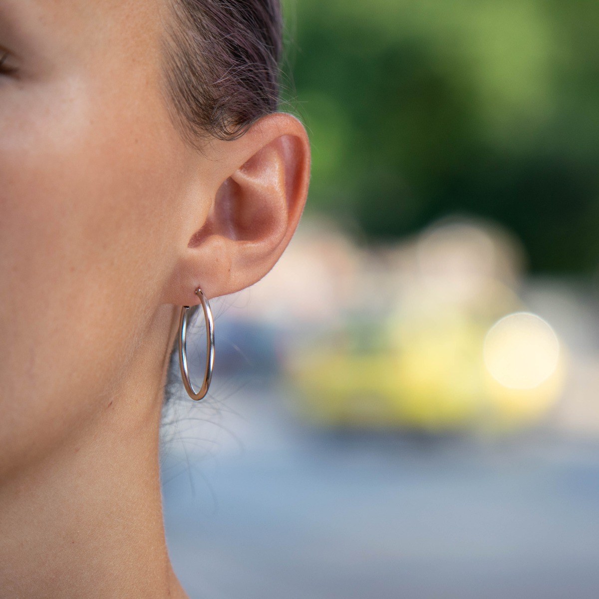 Silver earrings - Classic Rings