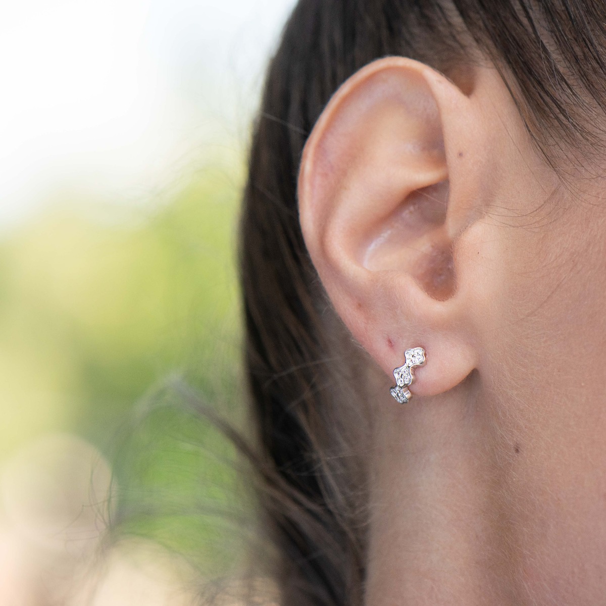 Silver earrings - Flowers