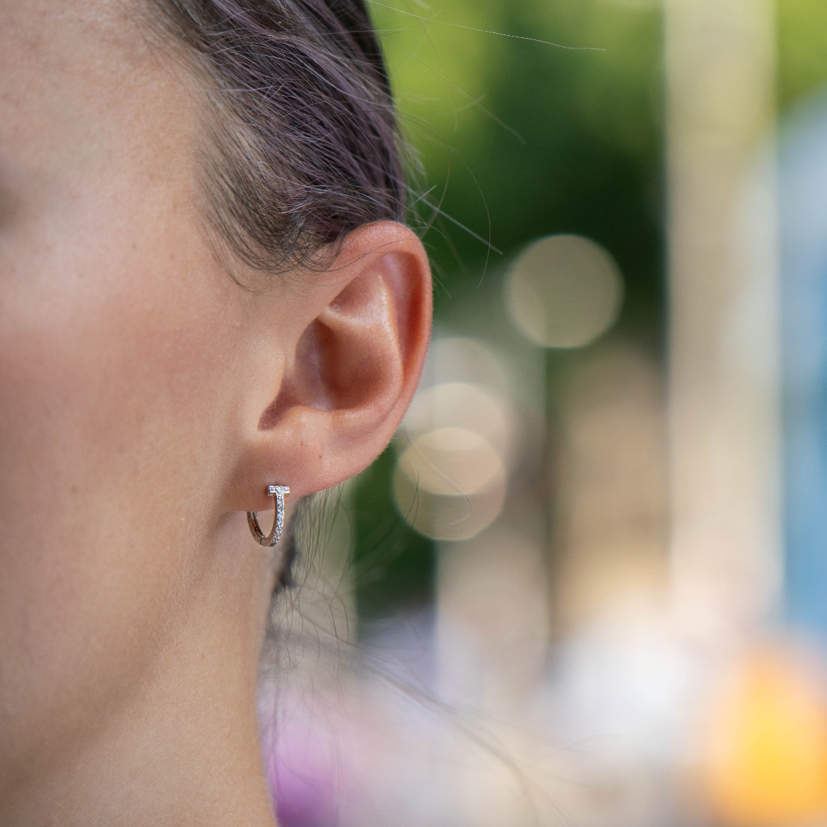 Silver earrings - Rings T