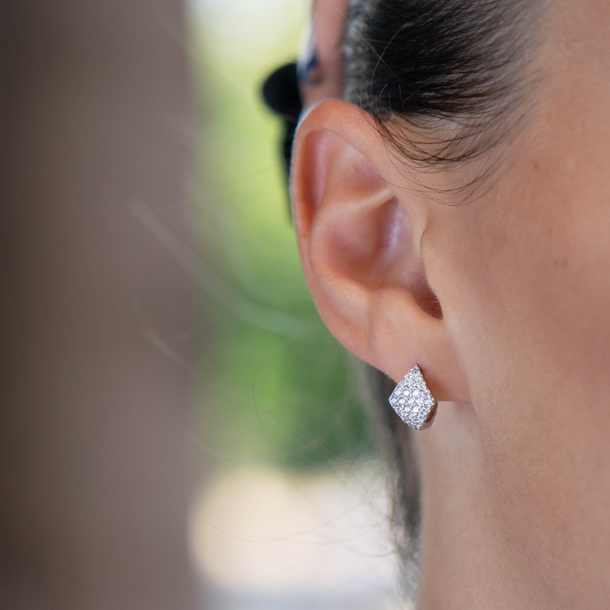 Silver Hoops with Delicate Design