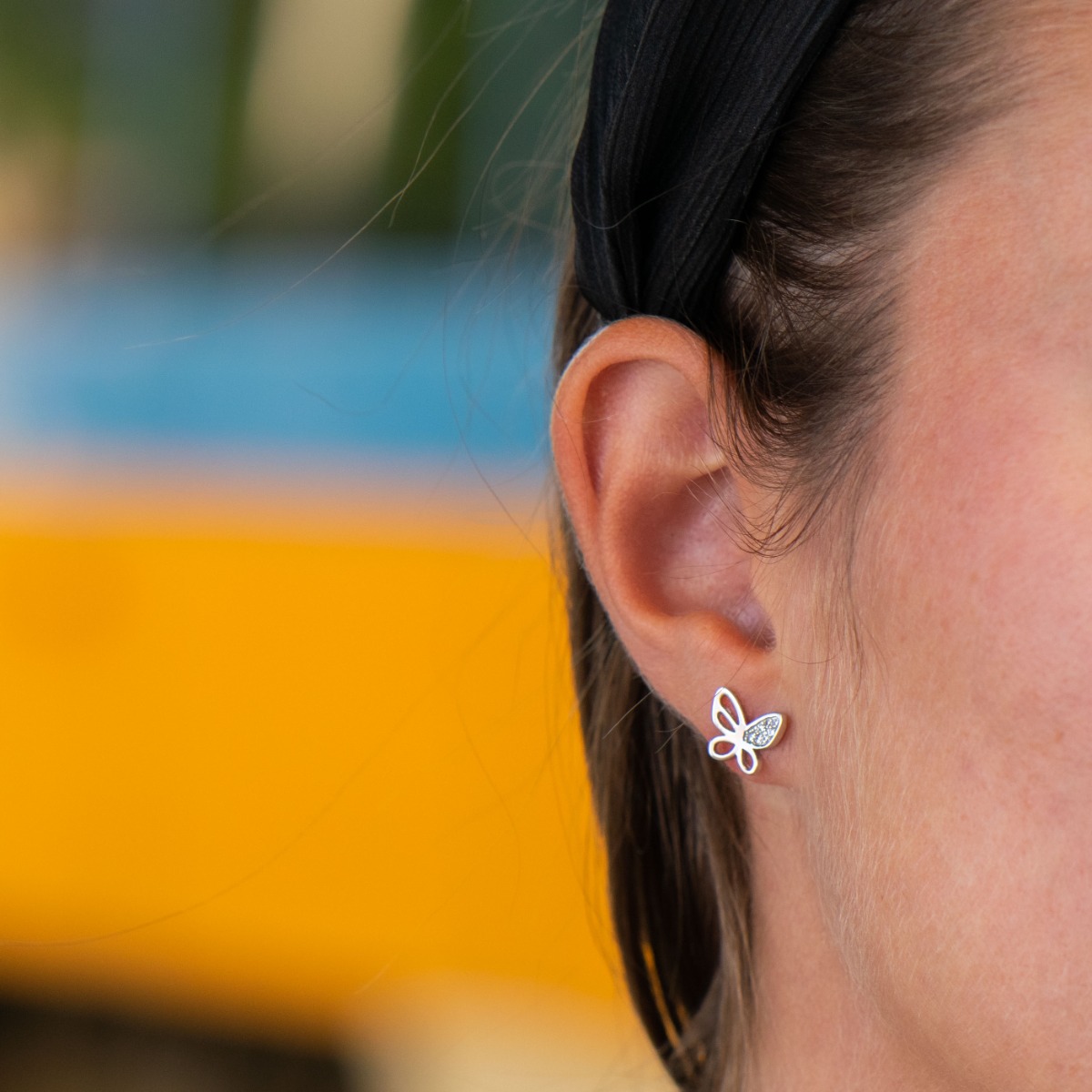 Silver earrings - Butterflies