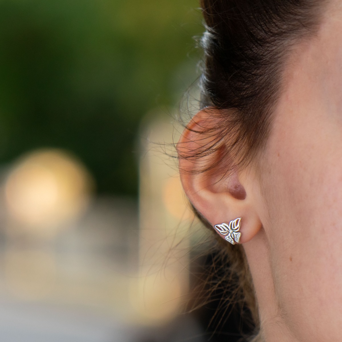 Silver earrings - Butterflies