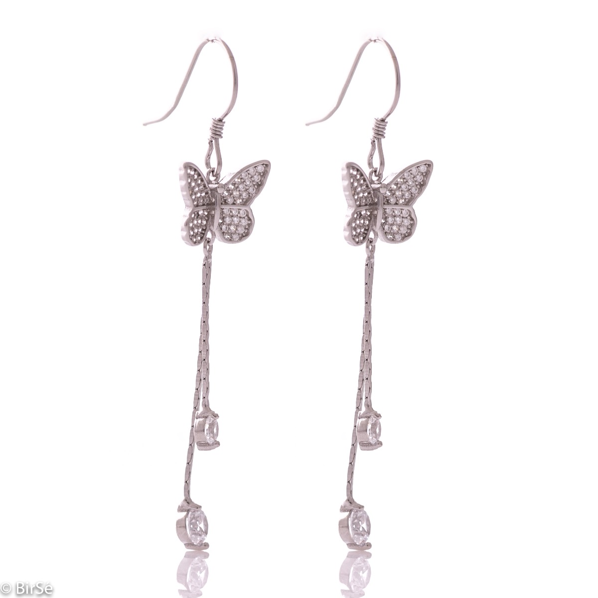 Silver earrings - Butterflies