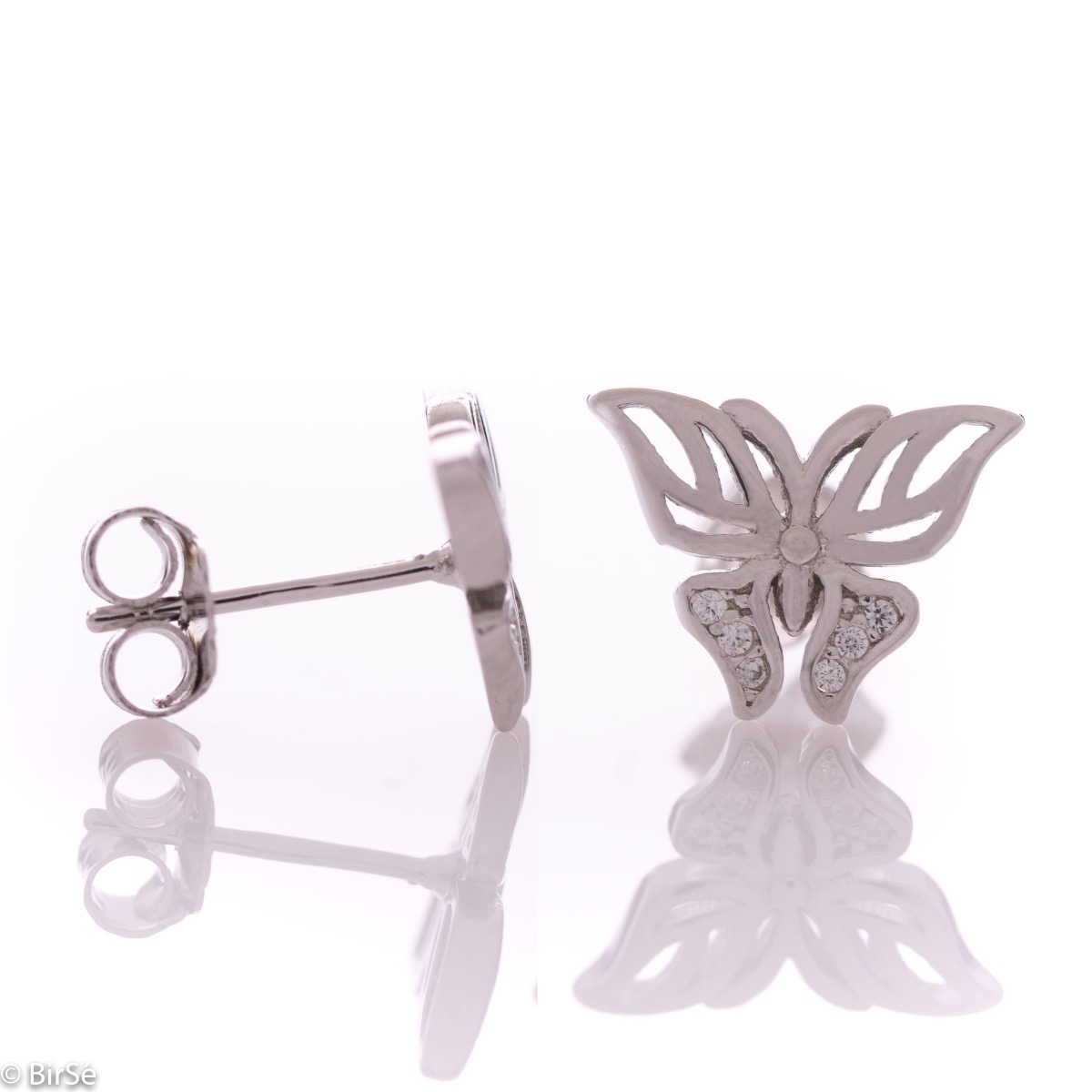 Silver earrings - Butterflies