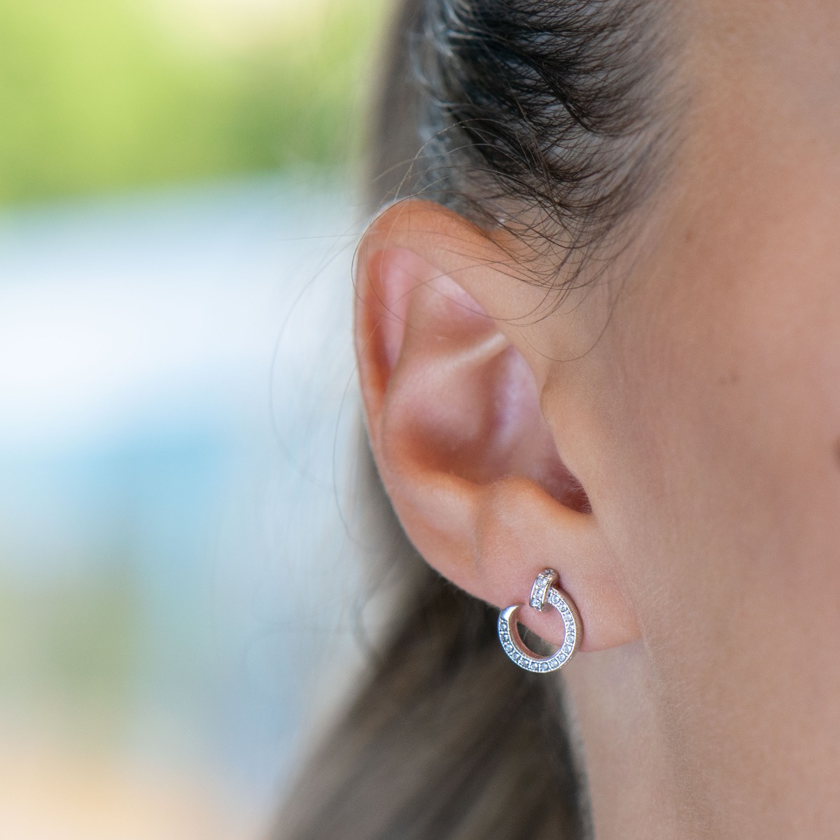 Silver earrings - Nails