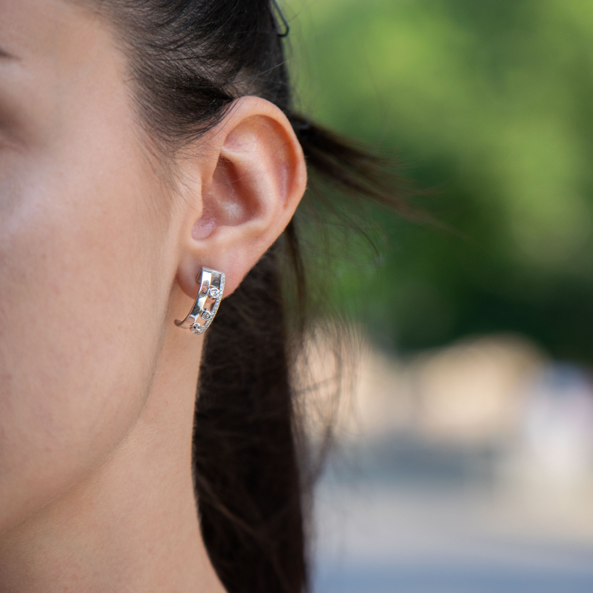 Silver earrings